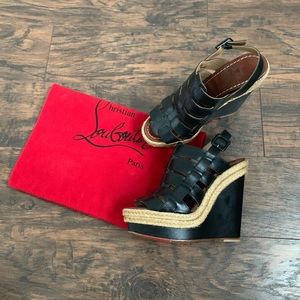 Christian Louboutins Barcelona Wedges Black size5